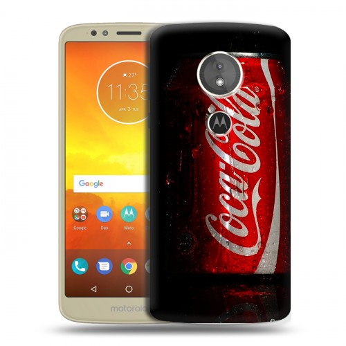 Дизайнерский пластиковый чехол для Motorola Moto E5 Coca-cola