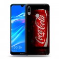 Дизайнерский пластиковый чехол для Huawei Y6 (2019) Coca-cola