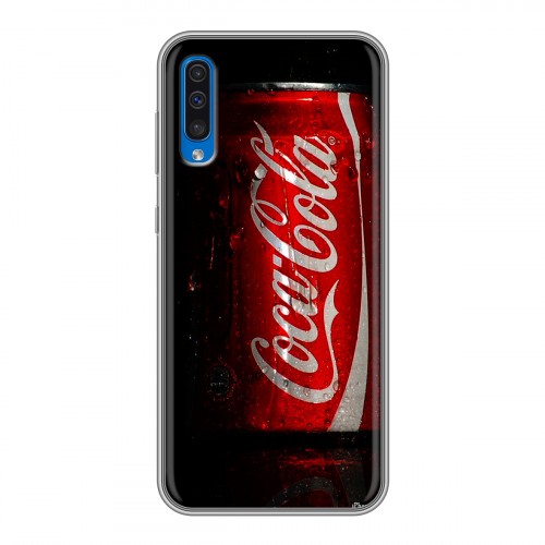 Дизайнерский силиконовый чехол для Samsung Galaxy A50 Coca-cola