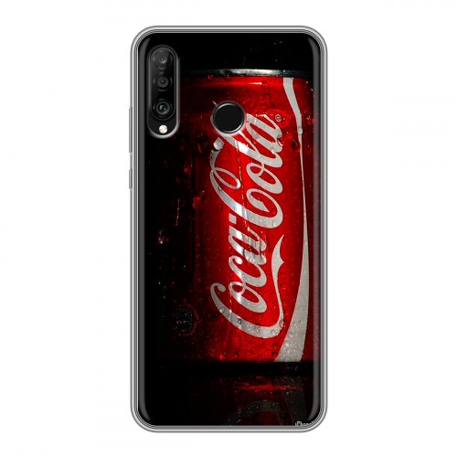 Дизайнерский силиконовый чехол для Huawei P30 Lite Coca-cola