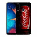 Дизайнерский пластиковый чехол для Samsung Galaxy A20s Coca-cola