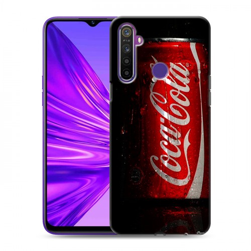 Дизайнерский силиконовый чехол для Realme 5 Coca-cola