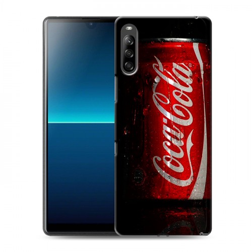 Дизайнерский силиконовый с усиленными углами чехол для Sony Xperia L4 Coca-cola