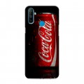 Дизайнерский силиконовый чехол для Realme C3 Coca-cola