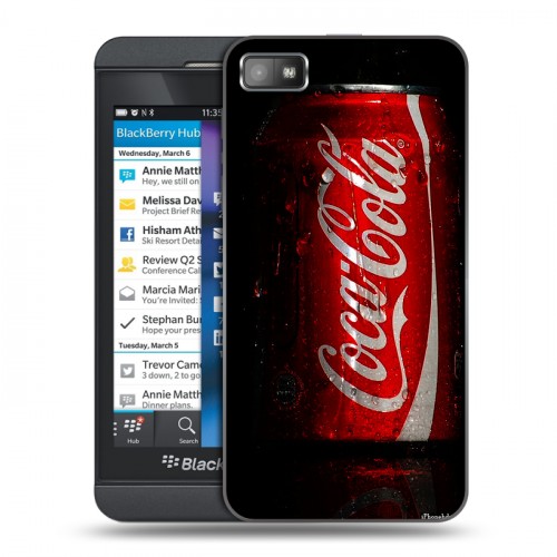 Дизайнерский пластиковый чехол для BlackBerry Z10 Coca-cola