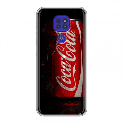 Дизайнерский силиконовый чехол для Motorola Moto G9 Play Coca-cola
