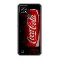 Дизайнерский силиконовый чехол для Realme C21 Coca-cola