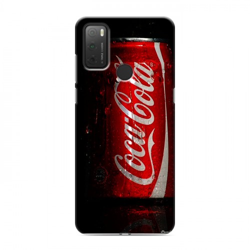 Дизайнерский силиконовый чехол для Alcatel 3L (2021) Coca-cola