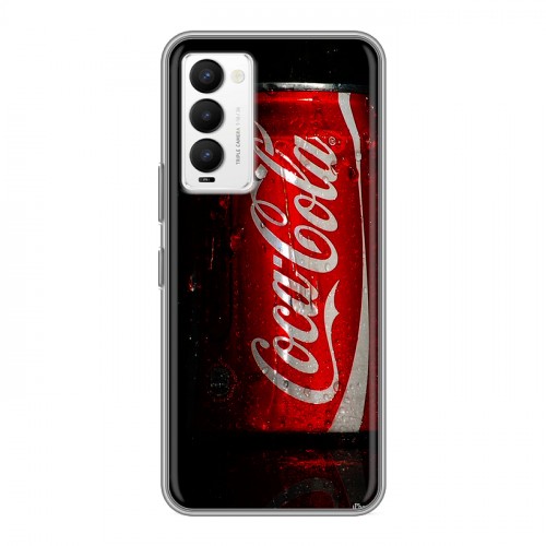 Дизайнерский силиконовый чехол для Tecno Camon 18 Coca-cola