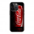 Дизайнерский силиконовый чехол для Iphone 14 Pro Coca-cola