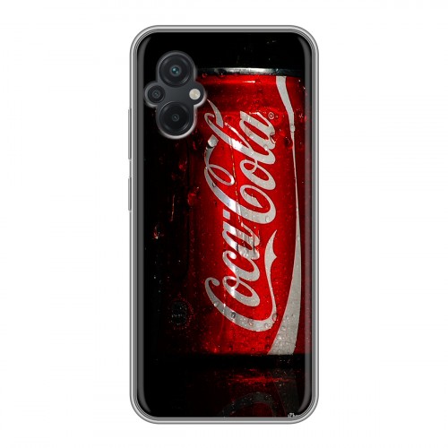 Дизайнерский силиконовый чехол для Xiaomi Poco M5 Coca-cola