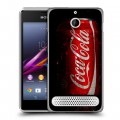 Дизайнерский силиконовый чехол для Sony Xperia E1 Coca-cola