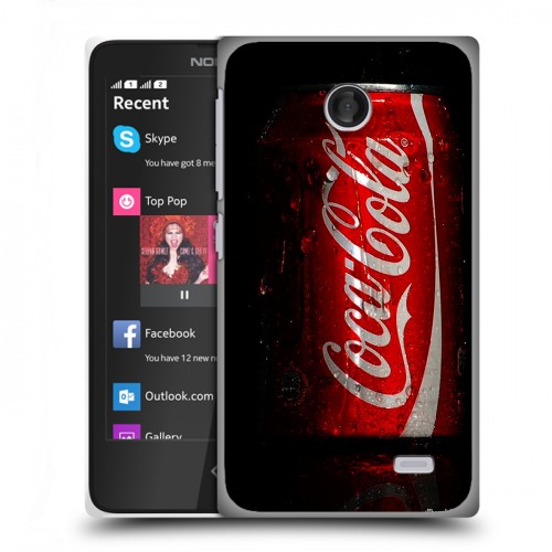 Дизайнерский пластиковый чехол для Nokia X Coca-cola