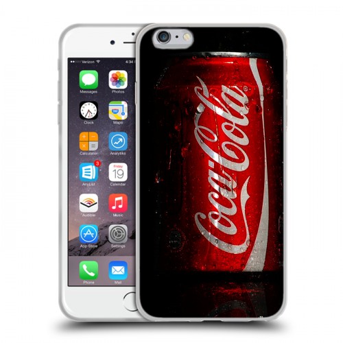 Дизайнерский силиконовый чехол для Iphone 6 Plus/6s Plus Coca-cola