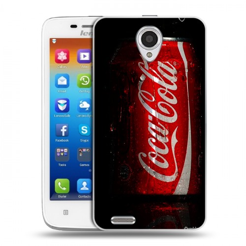 Дизайнерский пластиковый чехол для Lenovo S650 Ideaphone Coca-cola