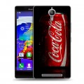 Дизайнерский пластиковый чехол для Lenovo P90 Coca-cola