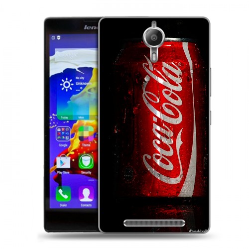 Дизайнерский пластиковый чехол для Lenovo P90 Coca-cola