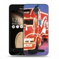 Дизайнерский пластиковый чехол для ASUS Zenfone Go Coca-cola