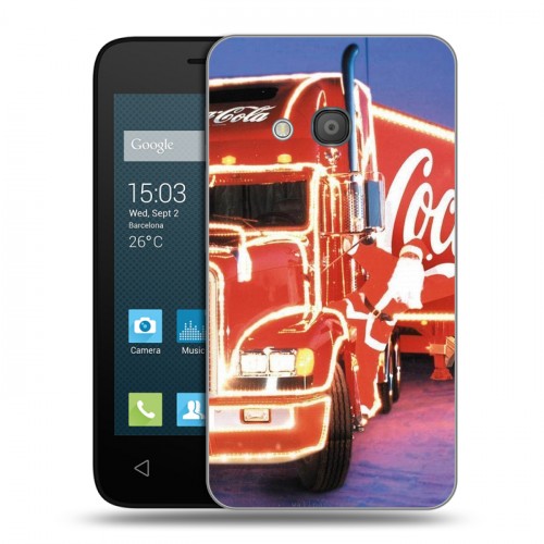 Дизайнерский силиконовый чехол для Alcatel One Touch Pixi 4 (4) Coca-cola