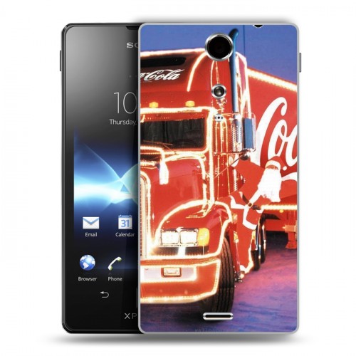 Дизайнерский пластиковый чехол для Sony Xperia TX Coca-cola