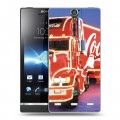 Дизайнерский пластиковый чехол для Sony Xperia S Coca-cola