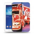 Дизайнерский силиконовый чехол для Samsung Galaxy Tab 3 Lite Coca-cola