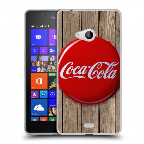 Дизайнерский пластиковый чехол для Microsoft Lumia 540 Coca-cola