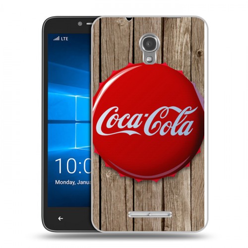 Дизайнерский пластиковый чехол для Alcatel OneTouch Pixi First Coca-cola