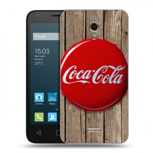 Дизайнерский силиконовый чехол для Alcatel One Touch Pixi 4 (6) Coca-cola