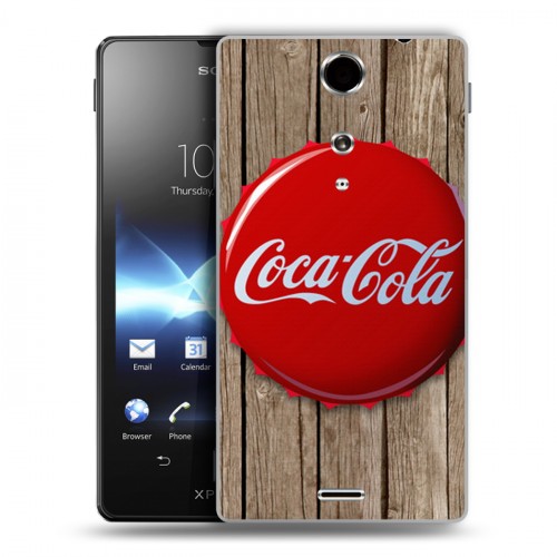 Дизайнерский пластиковый чехол для Sony Xperia TX Coca-cola