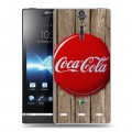 Дизайнерский пластиковый чехол для Sony Xperia S Coca-cola