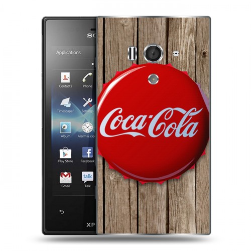 Дизайнерский пластиковый чехол для Sony Xperia acro S Coca-cola