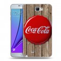 Дизайнерский пластиковый чехол для Samsung Galaxy Note 2 Coca-cola