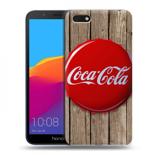 Дизайнерский пластиковый чехол для Huawei Honor 7A Coca-cola
