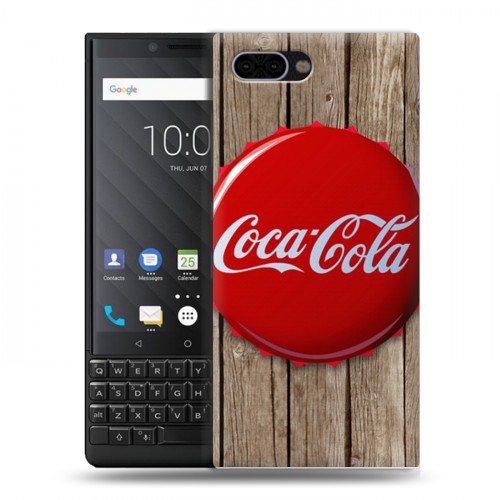 Дизайнерский пластиковый чехол для BlackBerry KEY2 Coca-cola