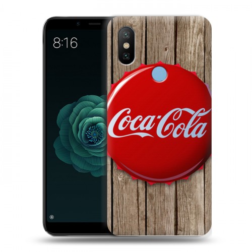 Дизайнерский силиконовый чехол для Xiaomi Mi A2 Coca-cola