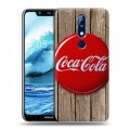 Дизайнерский силиконовый чехол для Nokia 5.1 Plus Coca-cola