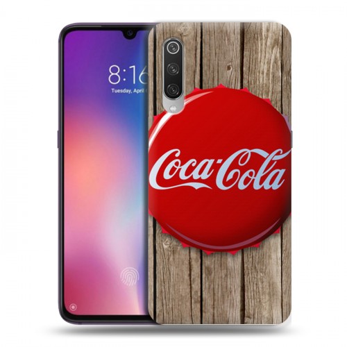 Дизайнерский силиконовый с усиленными углами чехол для Xiaomi Mi9 Coca-cola