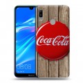 Дизайнерский пластиковый чехол для Huawei Y6 (2019) Coca-cola