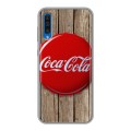 Дизайнерский силиконовый чехол для Samsung Galaxy A50 Coca-cola