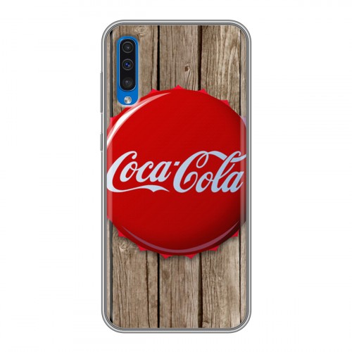 Дизайнерский силиконовый чехол для Samsung Galaxy A50 Coca-cola