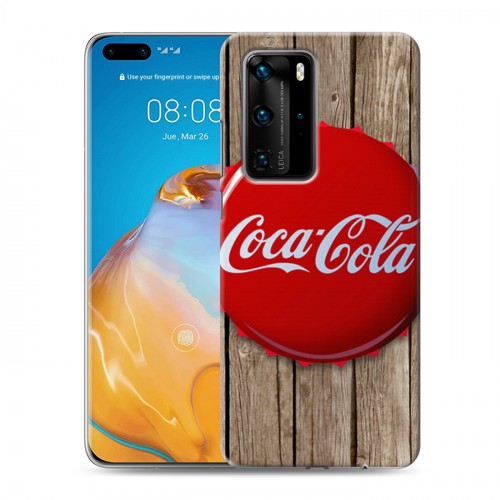 Дизайнерский пластиковый чехол для Huawei P40 Pro Coca-cola