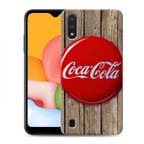 Дизайнерский силиконовый чехол для Samsung Galaxy M01 Coca-cola