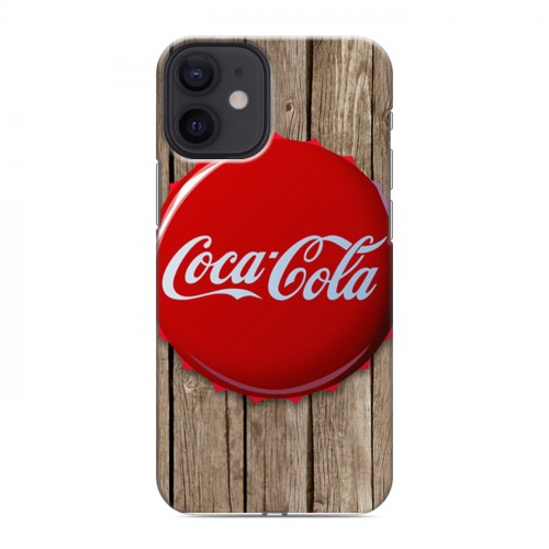 Дизайнерский силиконовый с усиленными углами чехол для Iphone 12 Mini Coca-cola