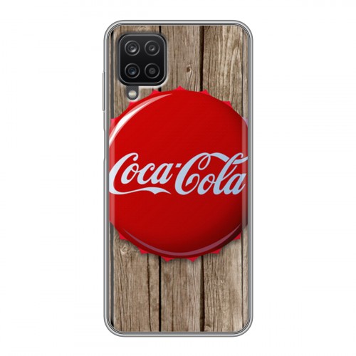 Дизайнерский силиконовый с усиленными углами чехол для Samsung Galaxy A12 Coca-cola