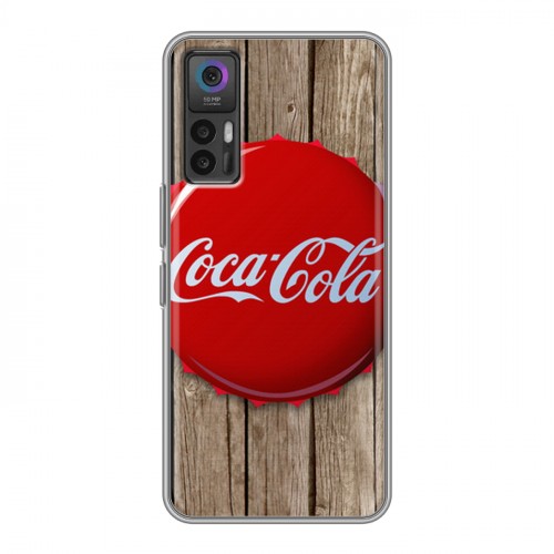 Дизайнерский силиконовый чехол для TCL 30 Coca-cola