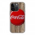 Дизайнерский силиконовый чехол для Iphone 14 Pro Coca-cola