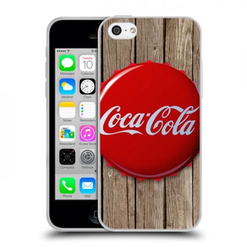 Дизайнерский пластиковый чехол для Iphone 5c Coca-cola