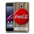Дизайнерский силиконовый чехол для Sony Xperia E1 Coca-cola