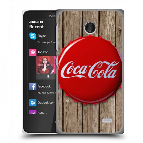 Дизайнерский пластиковый чехол для Nokia X Coca-cola